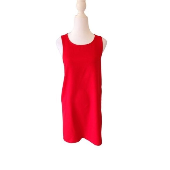 Women's Cherry Red Everly Sleeveless Short Shift Dress Size Small EUC - Picture 1 of 7